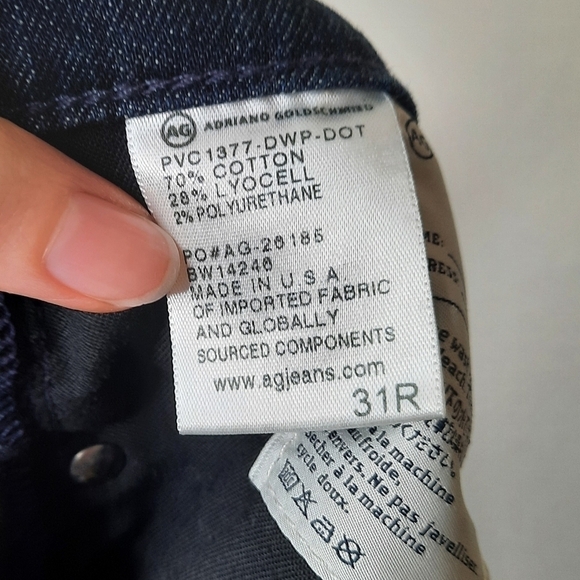 Ag Adriano Goldschmied The Stevie Ankle Dot Jeans 31R - Picture 7 of 8